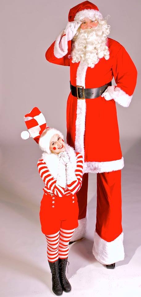Promo Christmas Stilt Walkers Street Performer Leicestershire