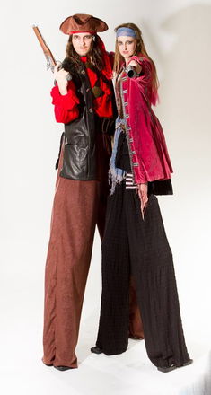 Promo Pirate Stilt Walkers Street Performer Leicestershire