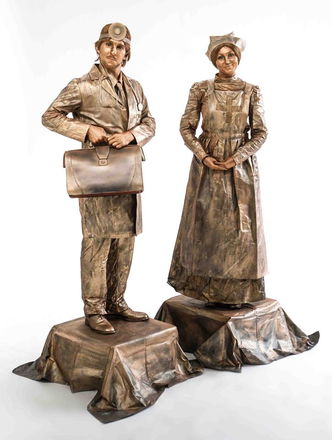 Promo Doctor and Nurse Living Statues  Leicestershire