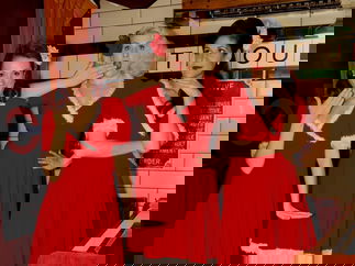 Promo Festive Follies Vintage Christmas Trio London