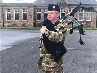 Promo Traditional Scottish Bagpiper Piper Renfrewshire
