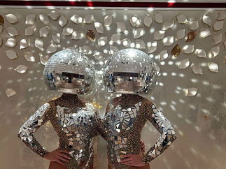 Promo Dazzling Disco Ball Heads Dancer Staffordshire
