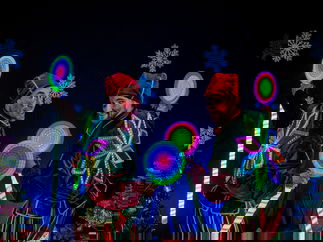 Promo Candy Cane Elves Walkabout Christmas Act Bristol