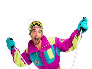 Promo LED Skiers Walkabout Christmas Act Bristol