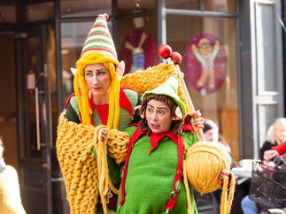 Promo The Knitted Elves Christmas Walkabout Act London