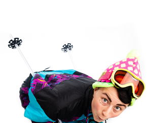 Promo LED Skiers Walkabout Christmas Act Bristol