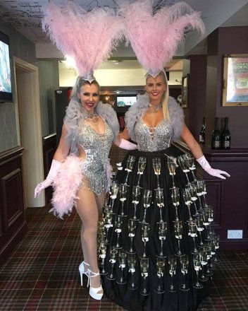 Promo Champagne Dress Street Performer East Yorkshire