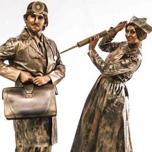 Promo Doctor and Nurse Living Statues  Leicestershire