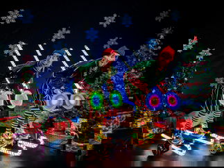 Promo Candy Cane Elves Walkabout Christmas Act Bristol