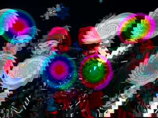 Promo Candy Cane Elves Walkabout Christmas Act Bristol