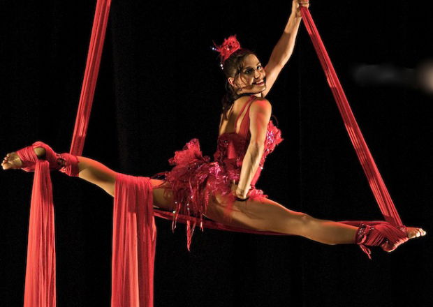 Promo Aerial Silk Displays Circus Performer London
