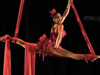 Promo Aerial Silk Displays Circus Performer London