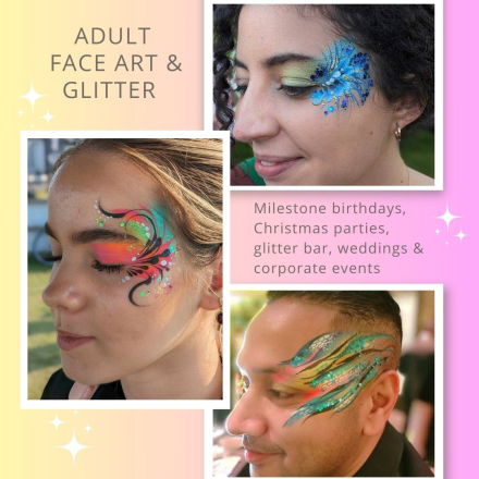 Promo Glitter Brush Creations Face Painter Surrey
