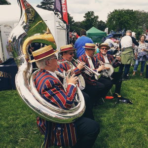 Promo Burgundy Boater Band  Hampshire