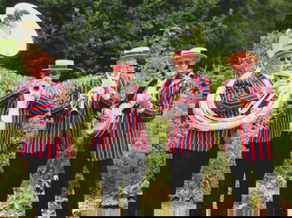 Promo Burgundy Boater Band New Orleans Jazz Band Hampshire