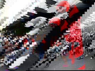 Promo Candy Cane Stilt Walkers Christmas Themed Walkabout Entertainers East Sussex