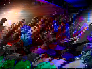 Promo All Lit Up Unique Function Band With LED Drum Kit Kent