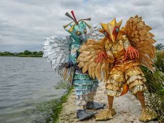 Promo Sequin Birds Street Performer London