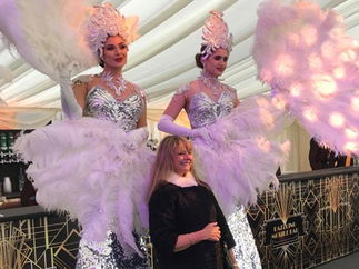 Promo Elegant Silver Stilt Walkers Stilt Walker Lancashire