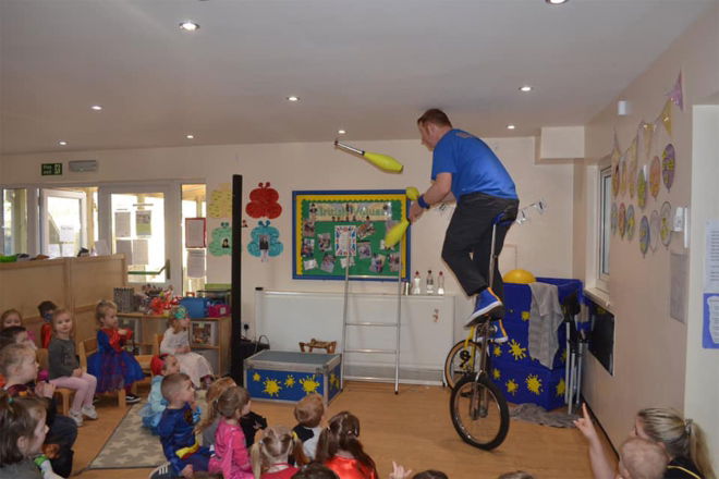 Promo Funny Juggler Phil Childrens Entertainer Devon