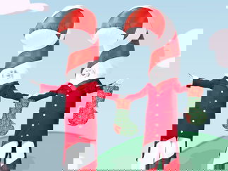 Promo Candy Cane Stilt Walkers Christmas Themed Walkabout Entertainers East Sussex