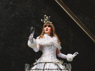 Promo Gold Star Champagne Skirts Christmas Entertainer Leicestershire