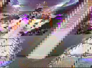 Promo Gold Star Champagne Skirts Christmas Entertainer Leicestershire