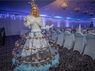 Promo Gold Star Champagne Skirts Christmas Entertainer Leicestershire