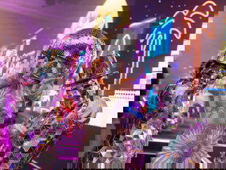 Promo Dazzling Disco Ball Heads Dancer Staffordshire