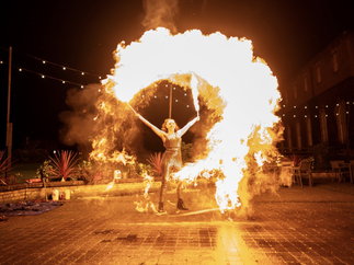 Promo Fiyre Circus Collective Stilt and Fire Performer Staffordshire