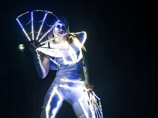 Promo Mysterious WHITE LED show LED Dance Show Hertfordshire
