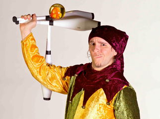 Promo Jugglers In Jester Costume Circus Performer Leicestershire