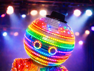 Promo Dazzling Disco Ball Heads Dancer Staffordshire