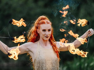 Promo Fire Artist Rebecca Red Fire Performer Leicestershire