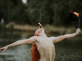 Promo Fire Artist Rebecca Red Fire Performer Leicestershire