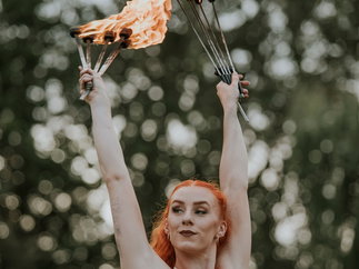 Promo Fire Artist Rebecca Red Fire Performer Leicestershire