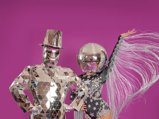 Promo Dazzling Disco Ball Heads Dancer Staffordshire