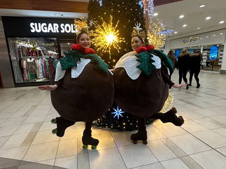 Promo Roller Skating Christmas Puddings Christmas Entertainer Kent