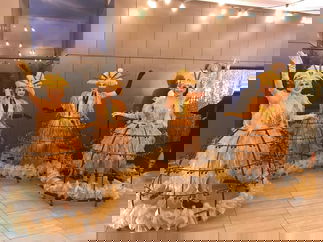 Promo Showgirl Champagne Skirts Mix and Mingle Entertainer Leicestershire