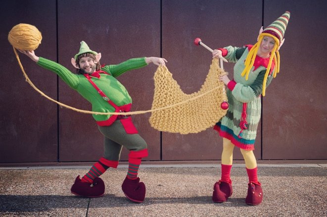 Promo The Knitted Elves Christmas Walkabout Act London