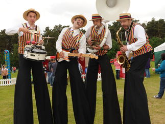 Promo The Ten Foot Troubadours Stilt Walking Band East Sussex