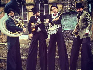 Promo The Ten Foot Troubadours Stilt Walking Band East Sussex