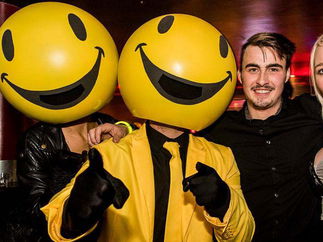 Promo Walkabout Emoji Heads Costume Character Kent