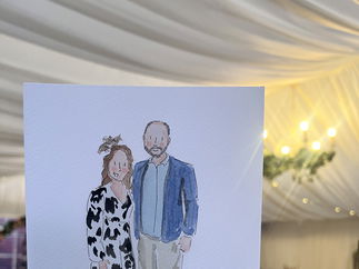 Promo Whimsical Wedding Guest Illustrator Caricaturist Oxfordshire