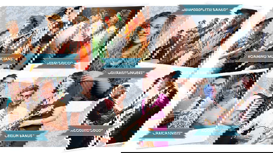 Music & Entertainment ideas mood board for a Rustic/DIY wedding