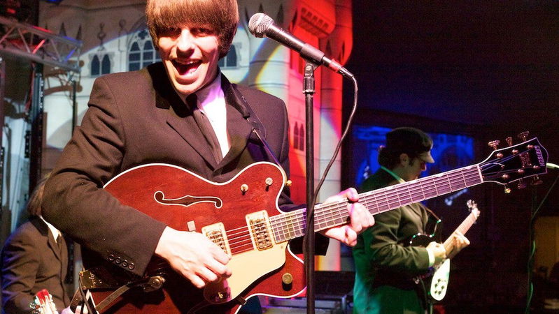 With The Beatles tribute band at Spalding Midsummer Ball