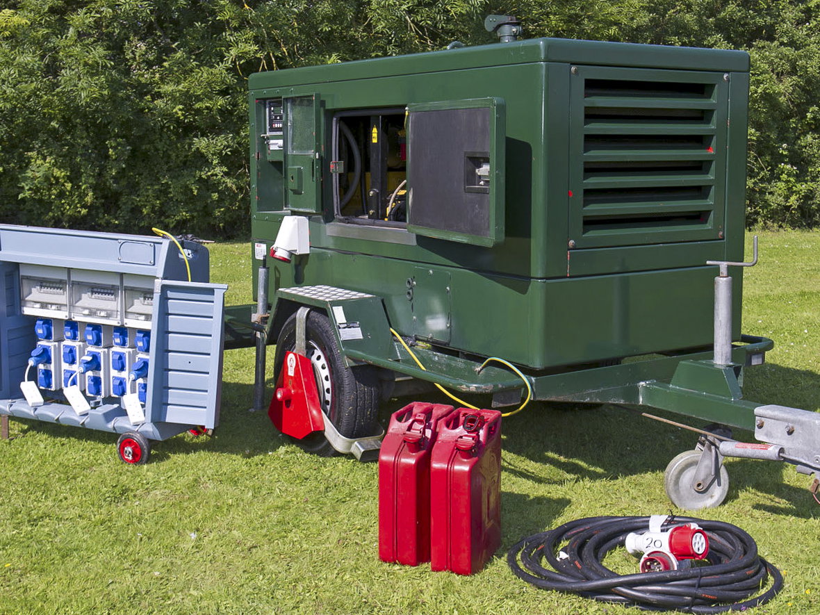 A Super Silent generator is recommended for outdoor wedding band performances 