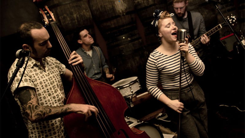 Swing band performance