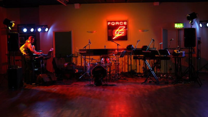 Swing band stage space