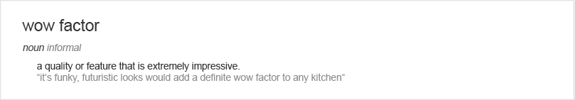 wow factor definition quote